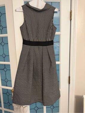 New York & Company Black and White Striped Dress - Eva Mendes Collection